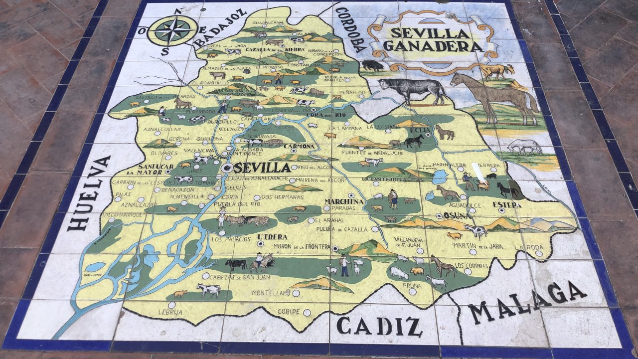 Super dope hand crafted tile representation of Sevilla
